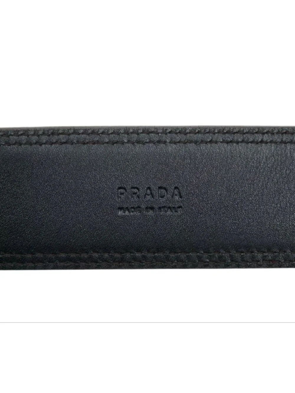 Prada Logo Belt Brown